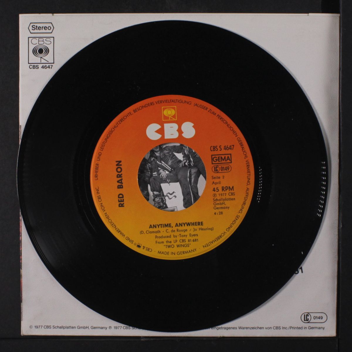 saturday night / anytime, anywhere by RED BARON