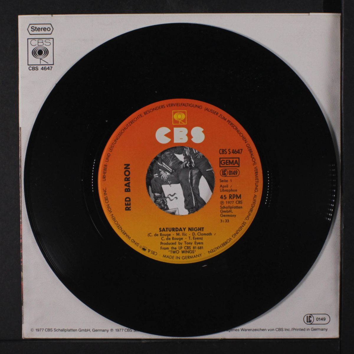 saturday night / anytime, anywhere by RED BARON