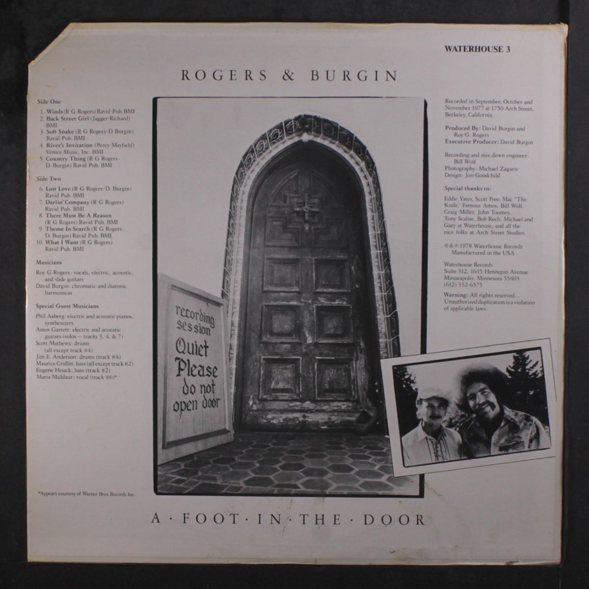 a foot in the door by ROGERS & BURGIN