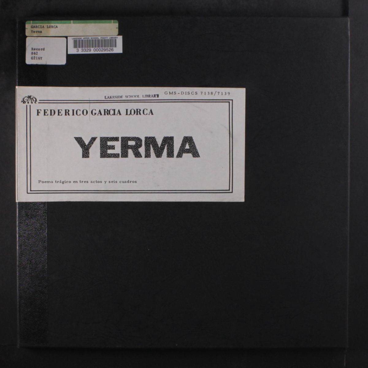 yerma by FREDERICO GARCIA LORCA