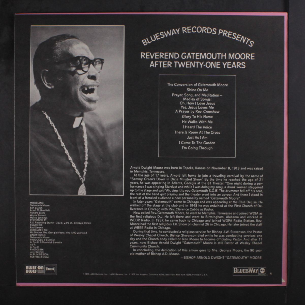 after twenty-one years by REV. GATEMOUTH MOORE