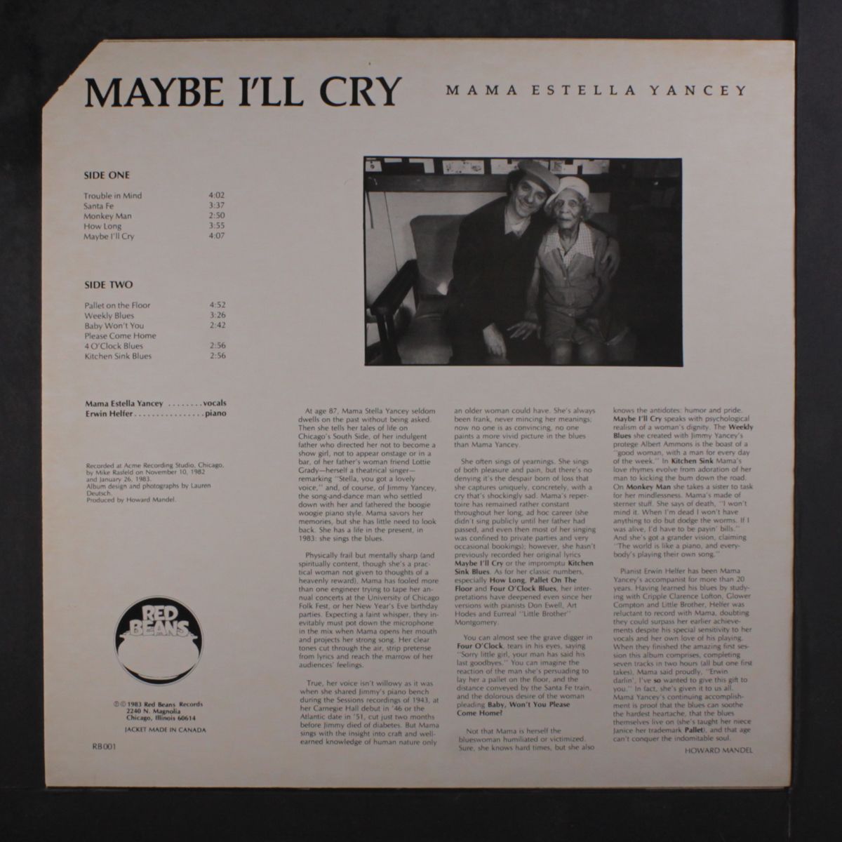 maybe i'll cry by MAMA ESTELLA YANCEY