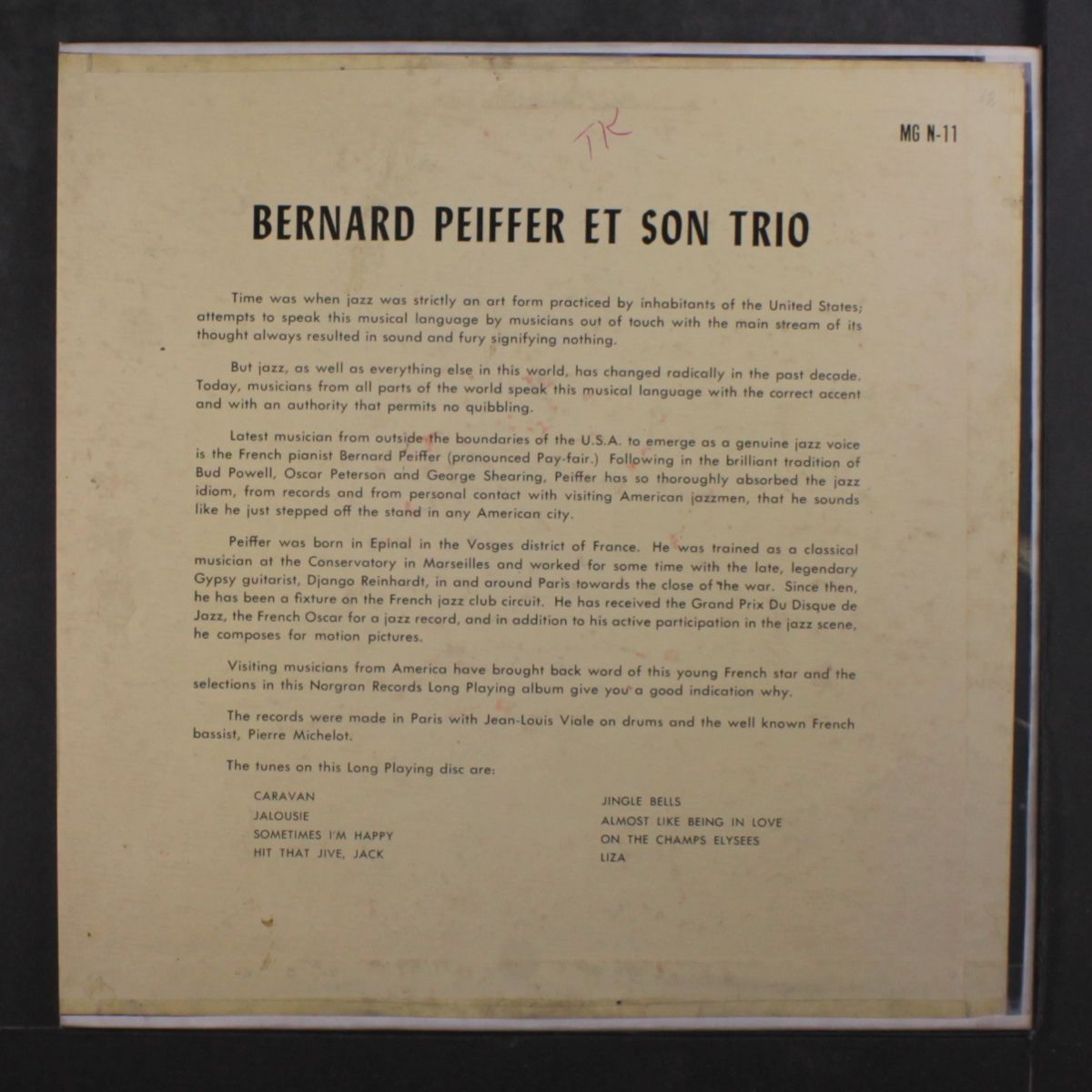 bernard peiffer et son trio by BERNARD PEIFFER