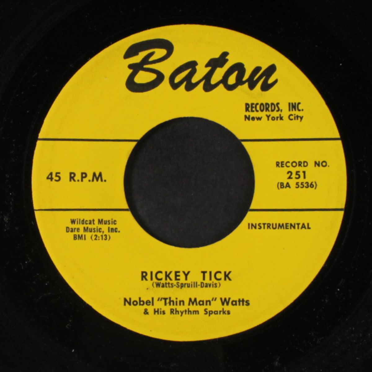 blast off / rickey tick by NOBLE 'THIN MAN' WATTS