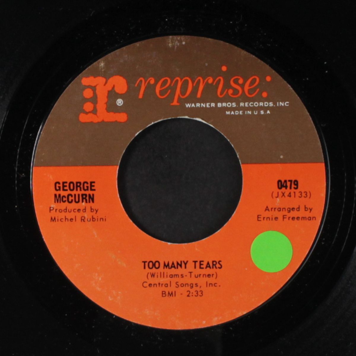 you say you want me / too many tears by GEORGE MCCURN