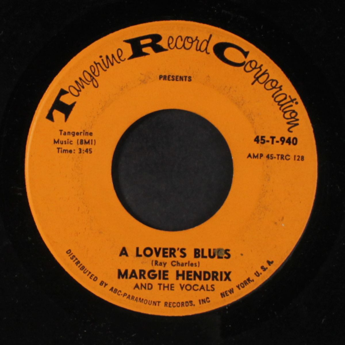 let no one hold you / a lover's blues by MARGIE HENDRIX & VOCALS