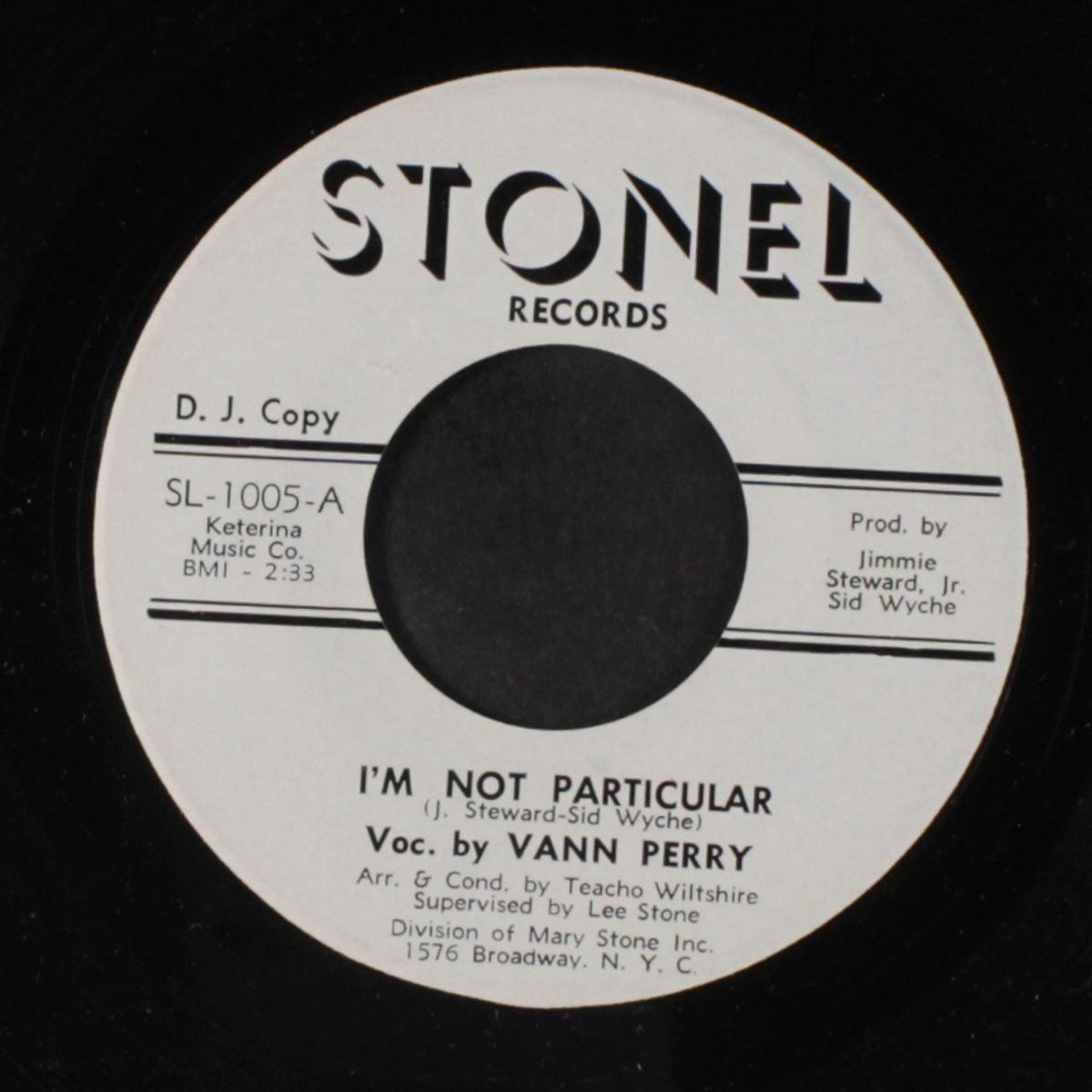 i'm not particular / i know, i'll be alright by VANN PERRY