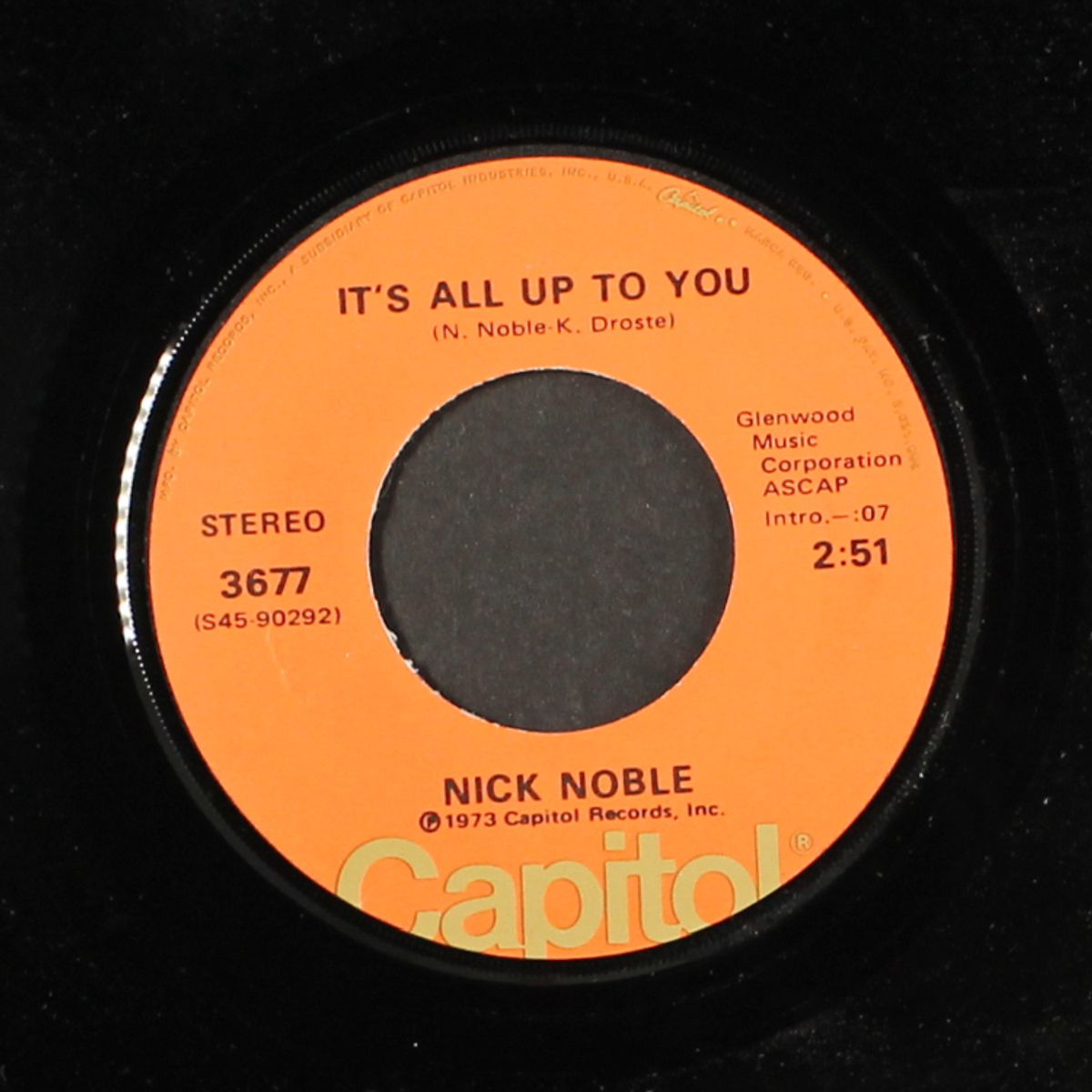 it's all up to you by NICK NOBLE