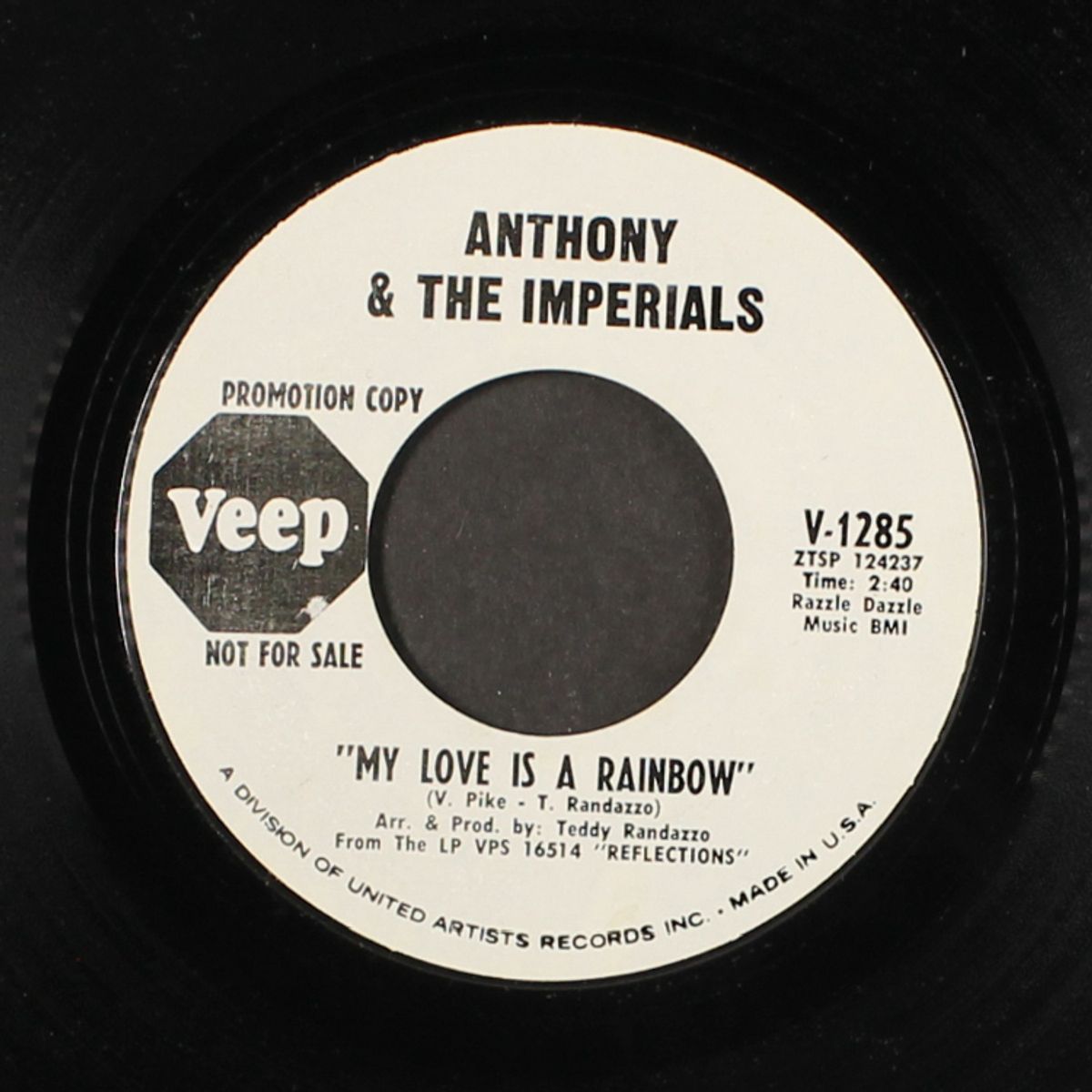 yesterday has gone / my love is a rainbow by ANTHONY & IMPERIALS