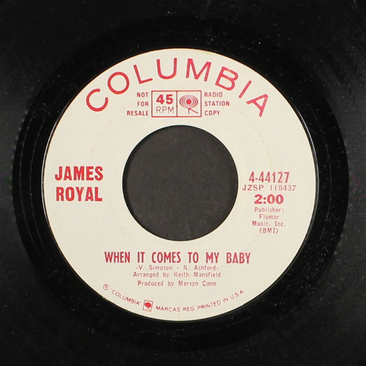 call my name / when it comes to my baby by JAMES ROYAL