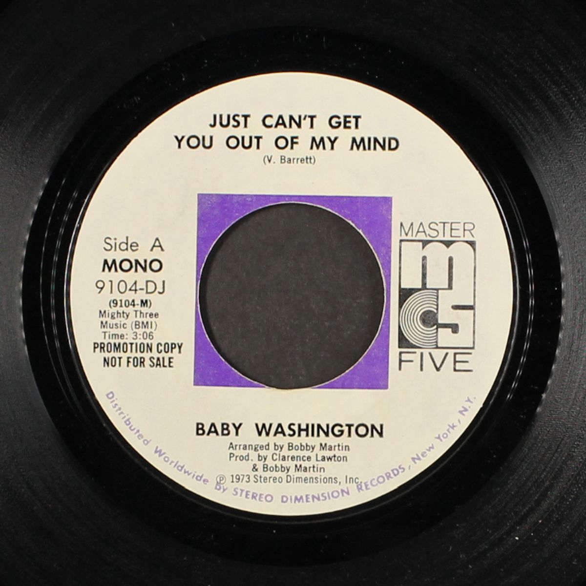 just can't get you out of my mind / mono by BABY WASHINGTON