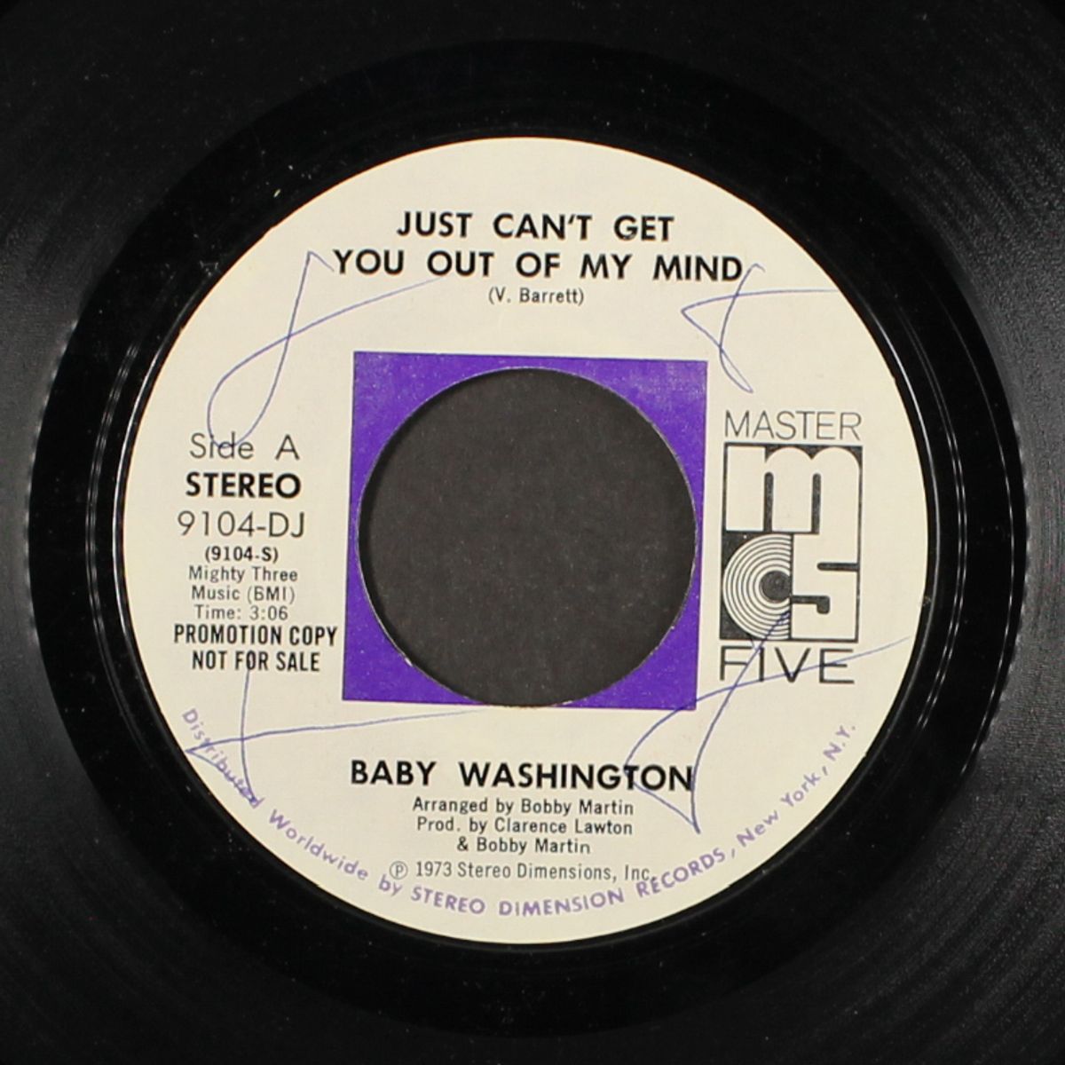 just can't get you out of my mind / mono by BABY WASHINGTON