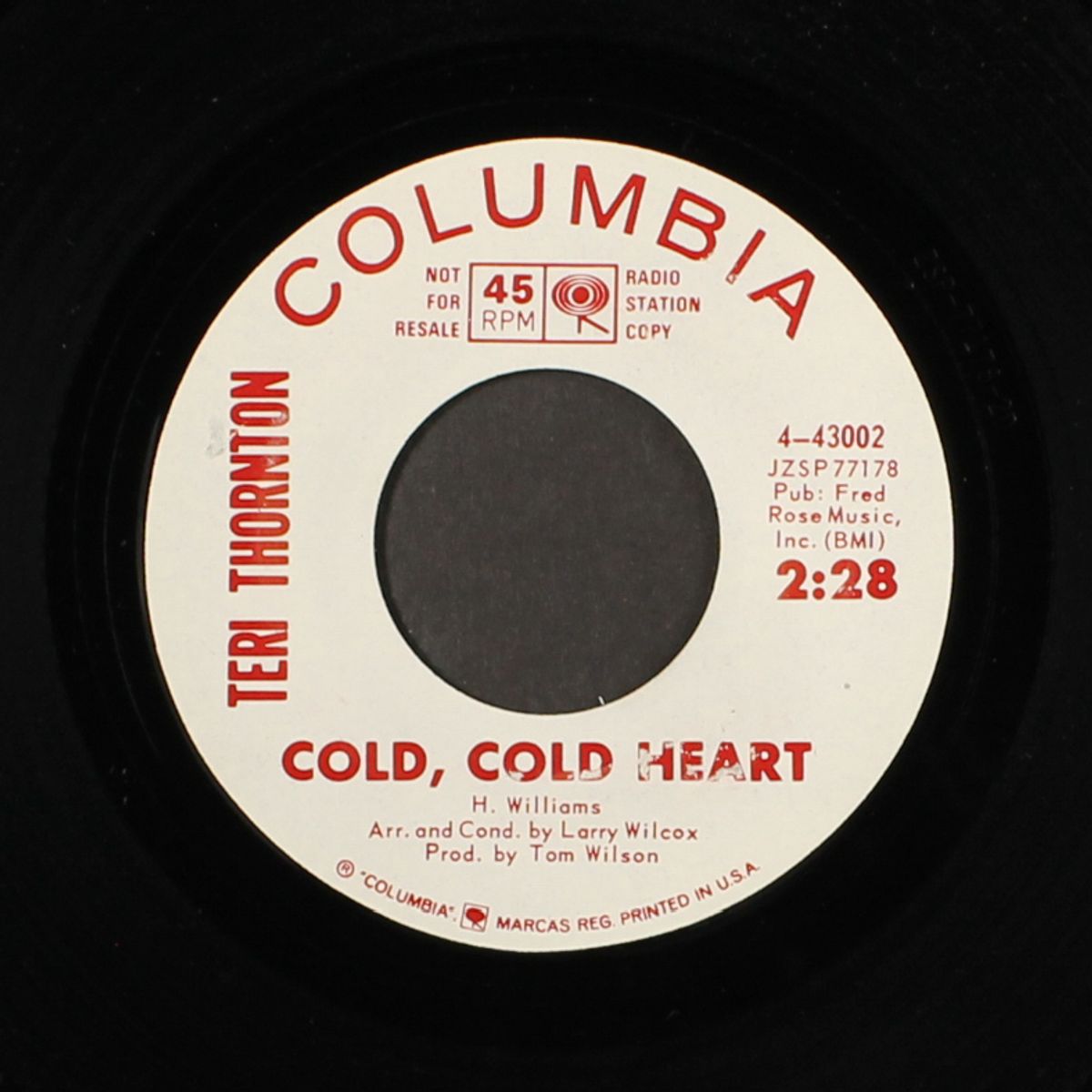 cold, cold heart / you don't know by TERI THORNTON