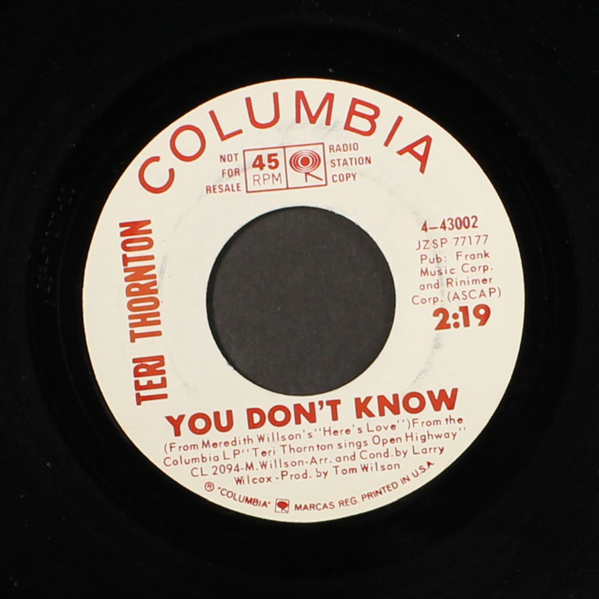 cold, cold heart / you don't know by TERI THORNTON
