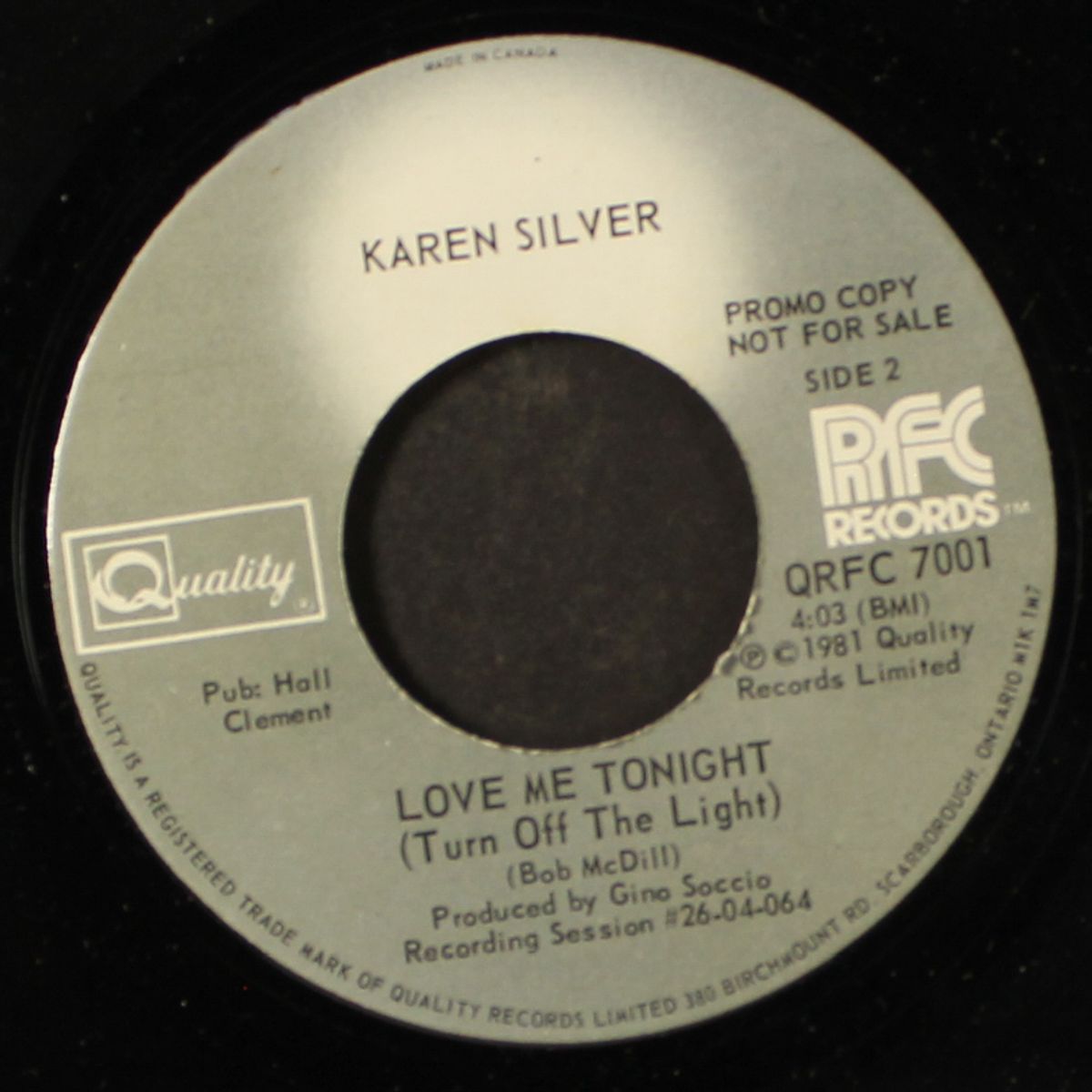 set me free / love me tonight by KAREN SILVER