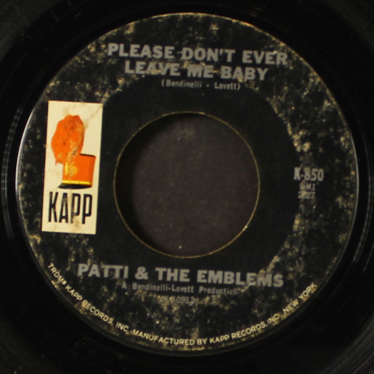 all my tomorrows are gone / please don't ever leave me baby by PATTI & EMBLEMS