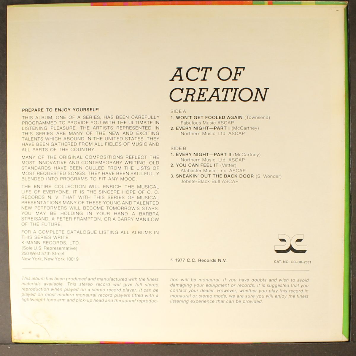 act of creation by GIFT