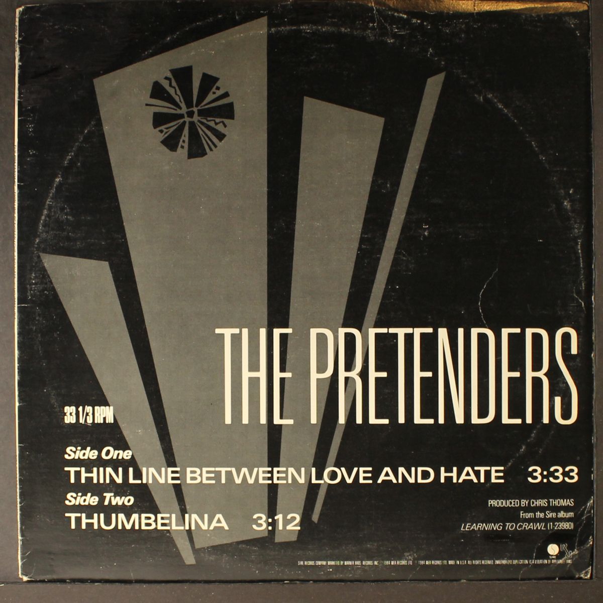thin line between love and hate by PRETENDERS