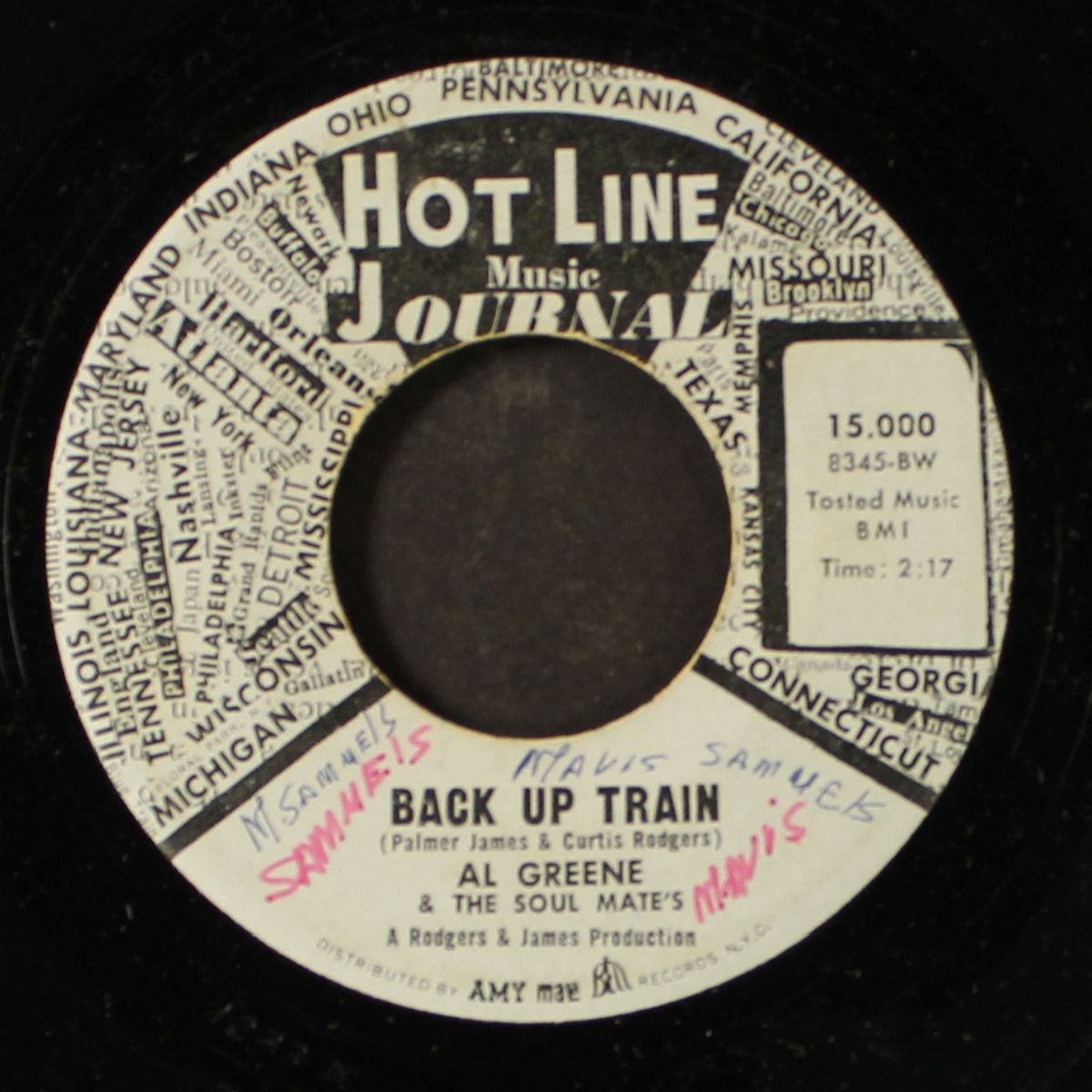back up train / don't leave me by AL GREENE