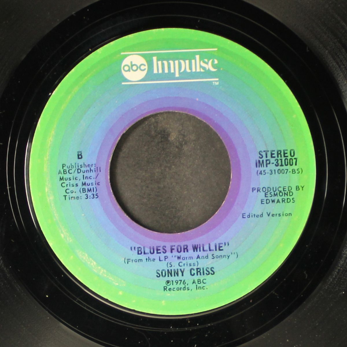 sweet summer breeze / blues for willie by SONNY CRISS