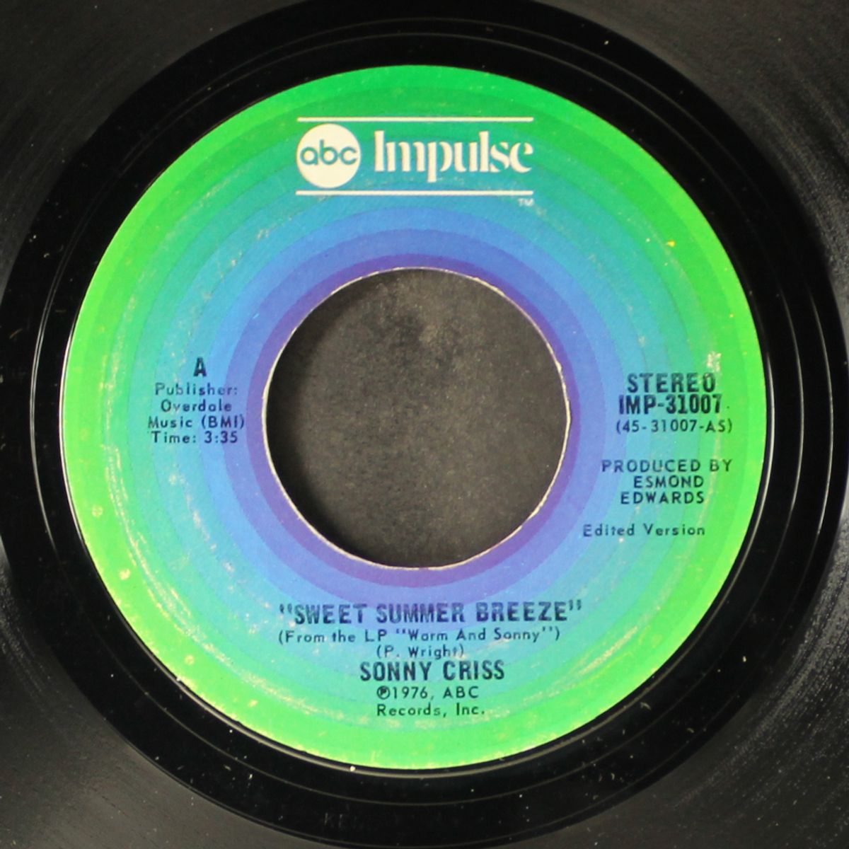 sweet summer breeze / blues for willie by SONNY CRISS
