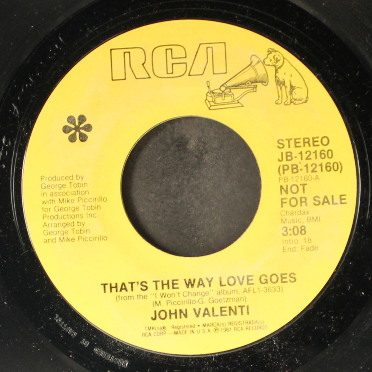 that's the way love goes / who will it be by JOHN VALENTI