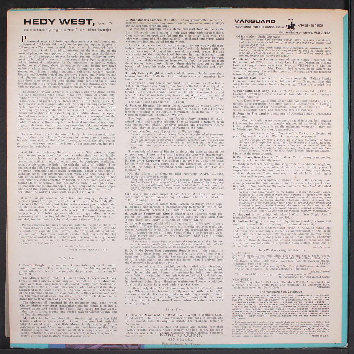 volume two by HEDY WEST