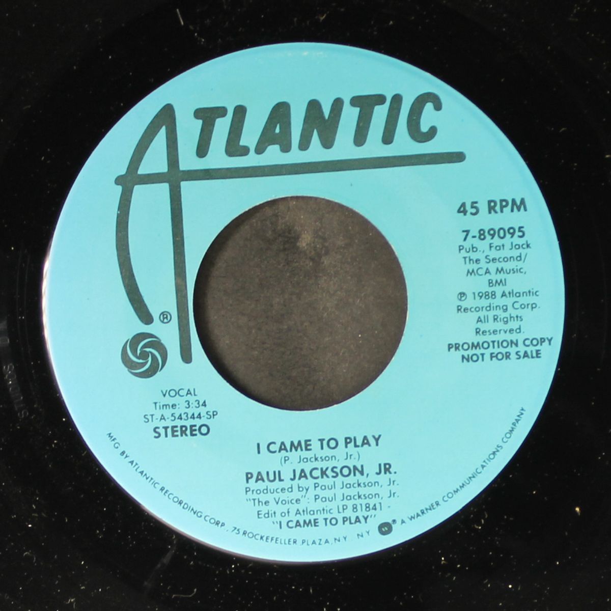 i came to play / same by PAUL JACKSON JR.