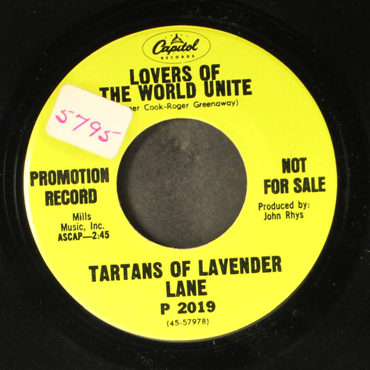 you, baby, you / lovers of the world unite by TARTANS OF LAVENDER LANE