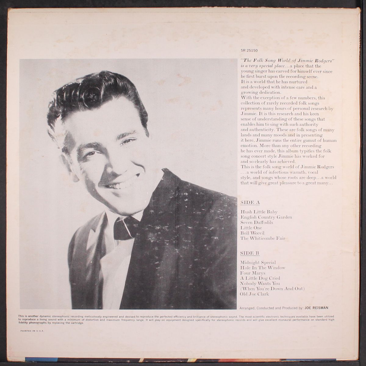 the folk song world of by JIMMIE RODGERS