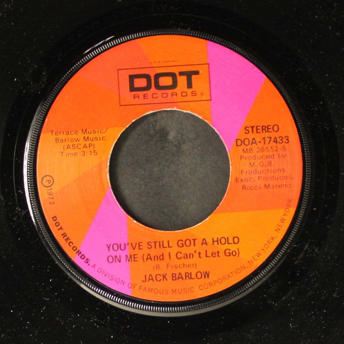 baby don't you cry none / you've still got a hold on me by JACK BARLOW