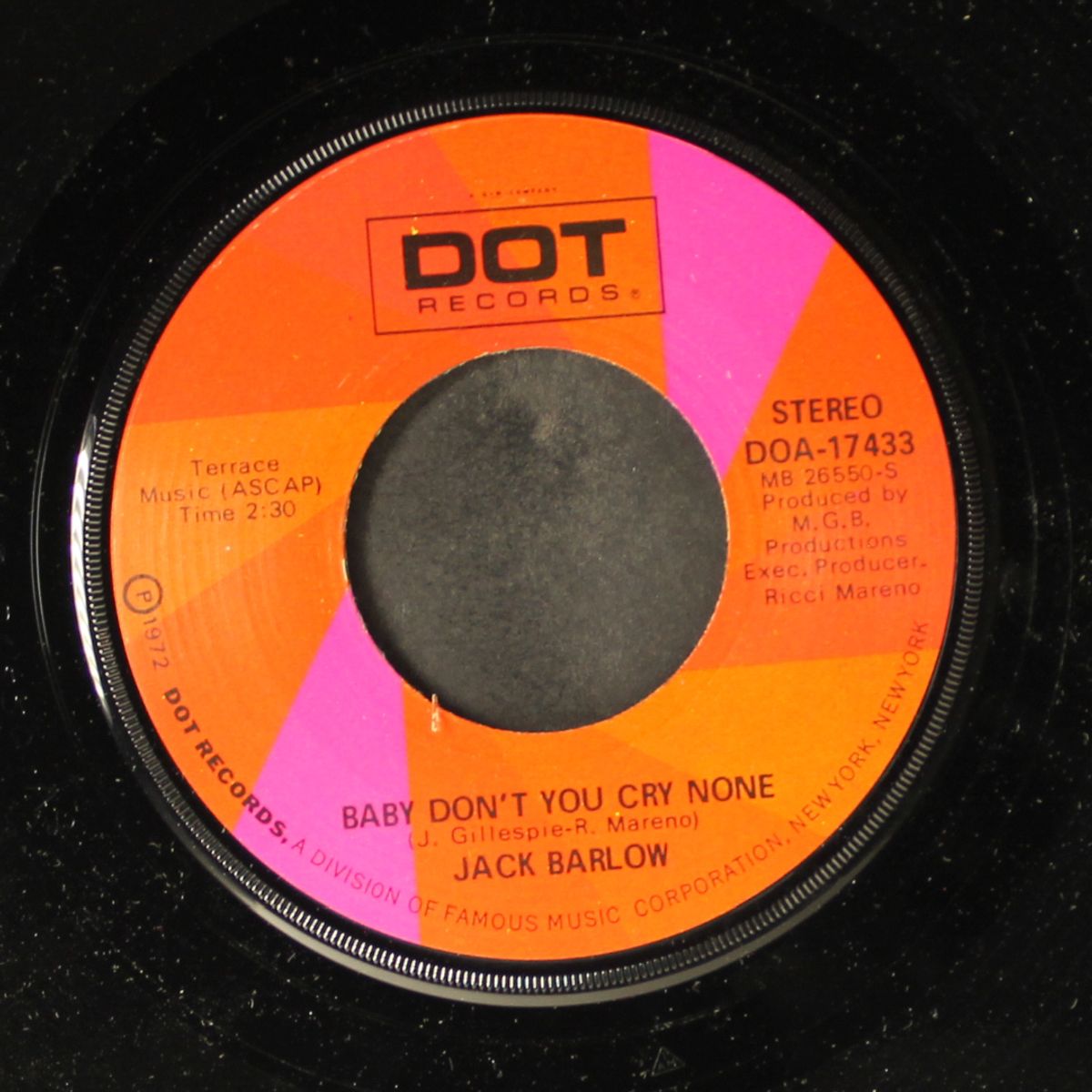 baby don't you cry none / you've still got a hold on me by JACK BARLOW