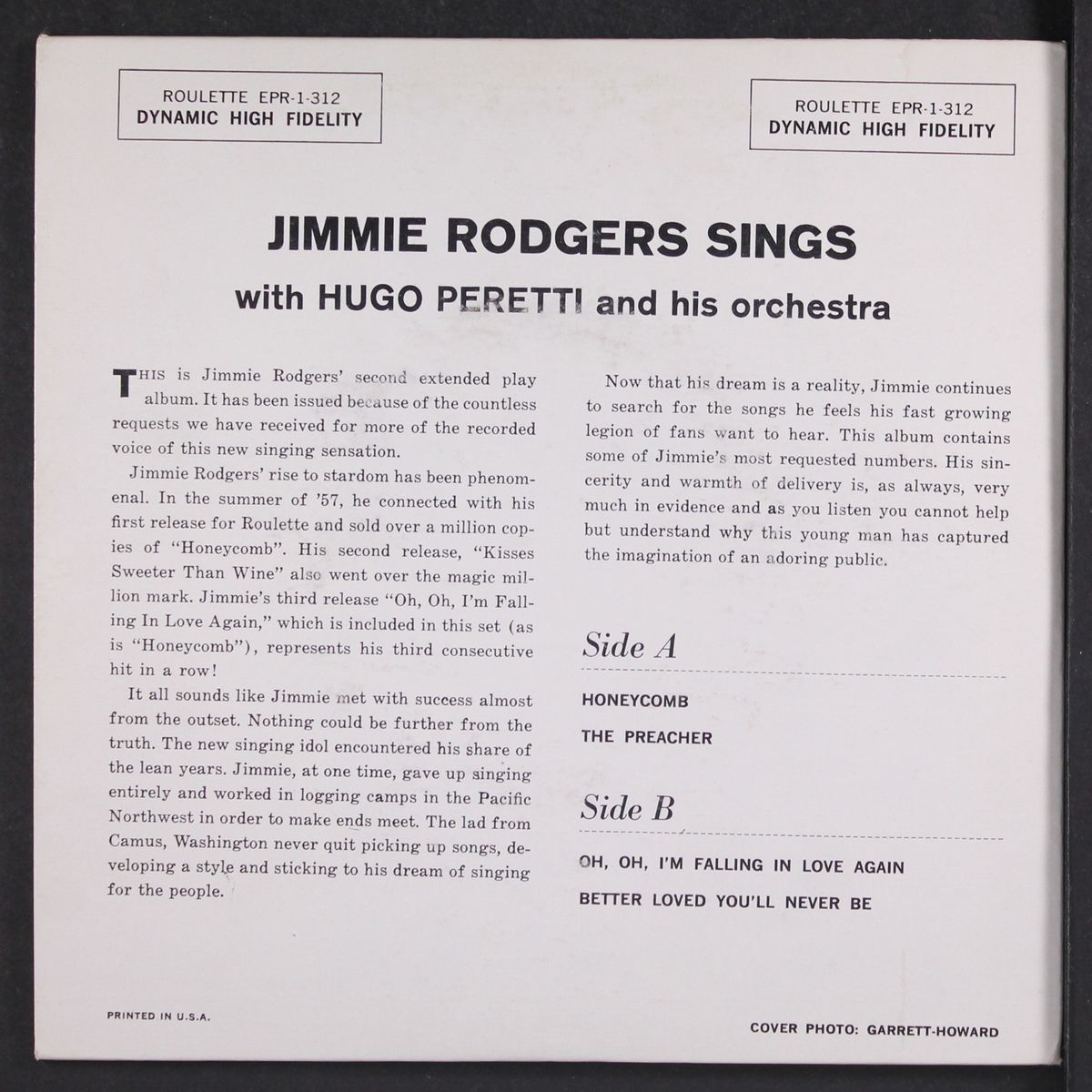 sings by JIMMIE RODGERS