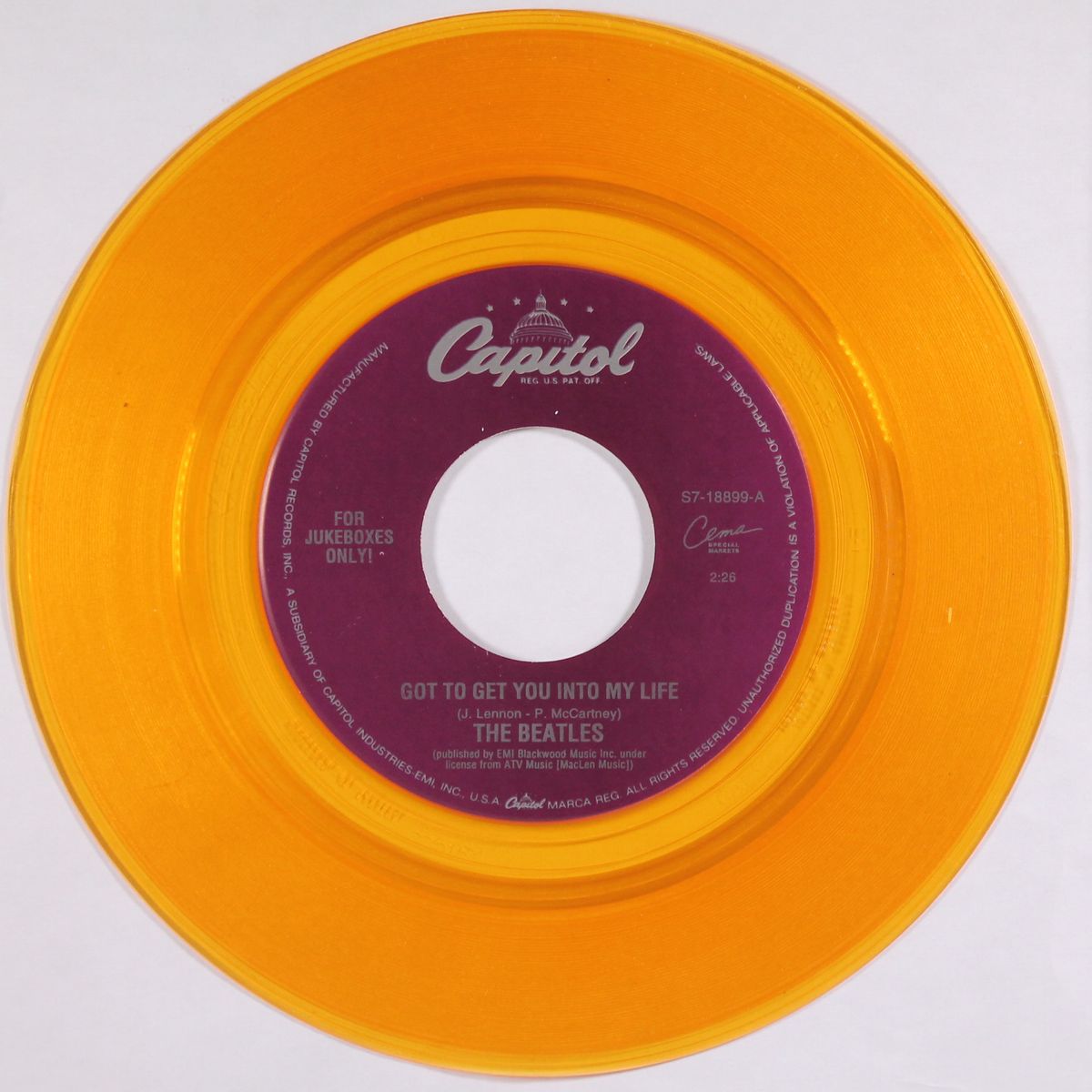 helter skelter / got to get you into my life by BEATLES