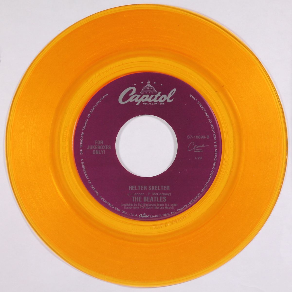 helter skelter / got to get you into my life by BEATLES