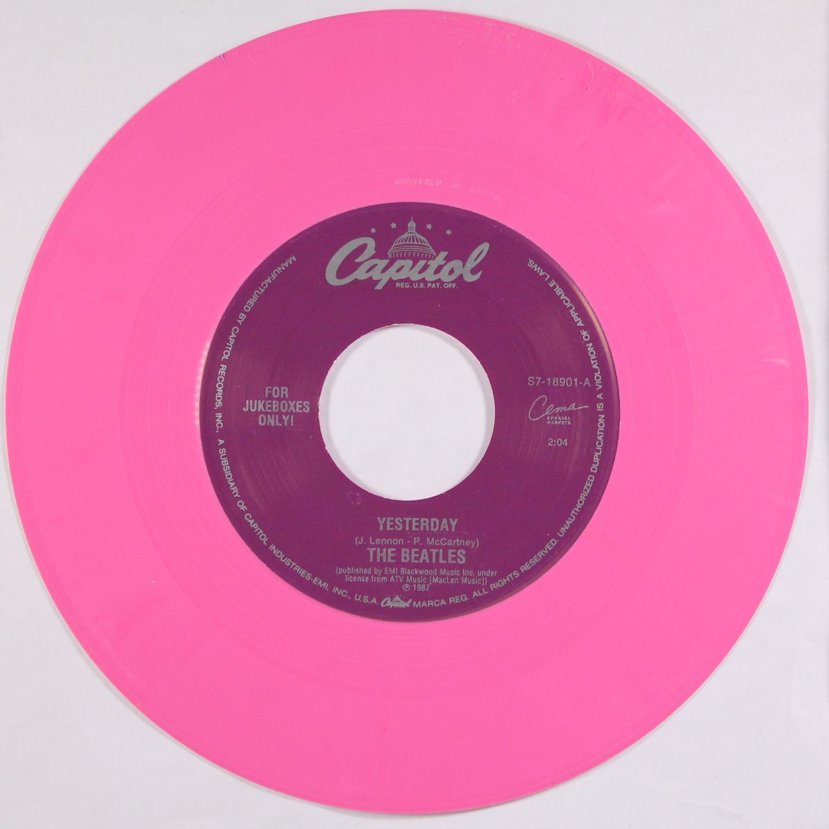 yesterday / act naturally by BEATLES