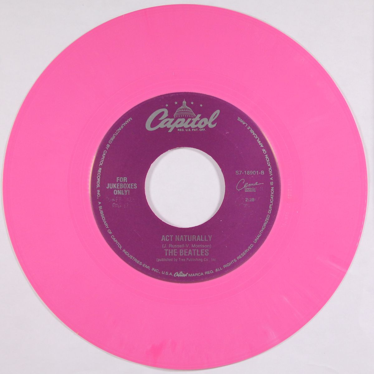 yesterday / act naturally by BEATLES
