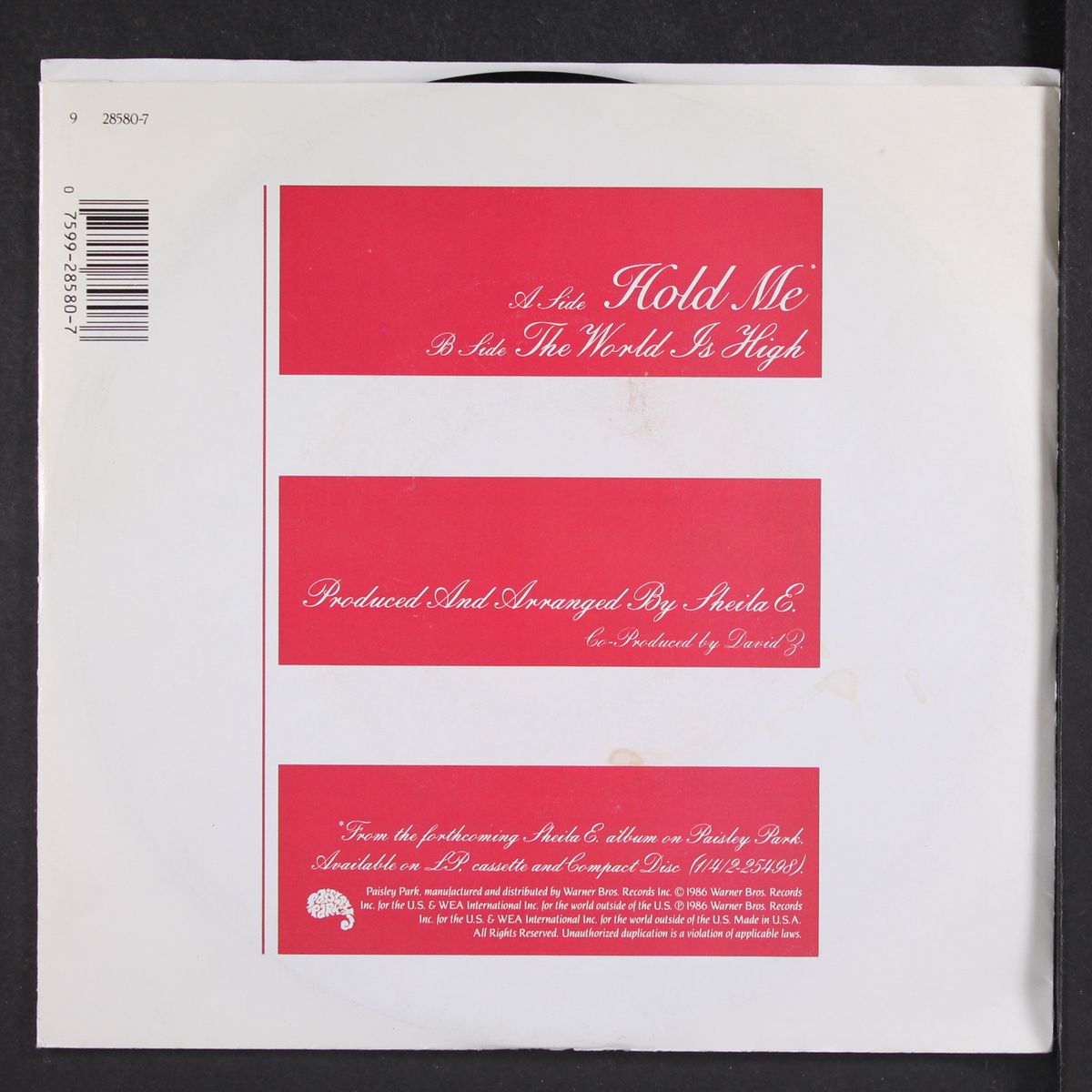 hold me / the world is high by SHEILA E.