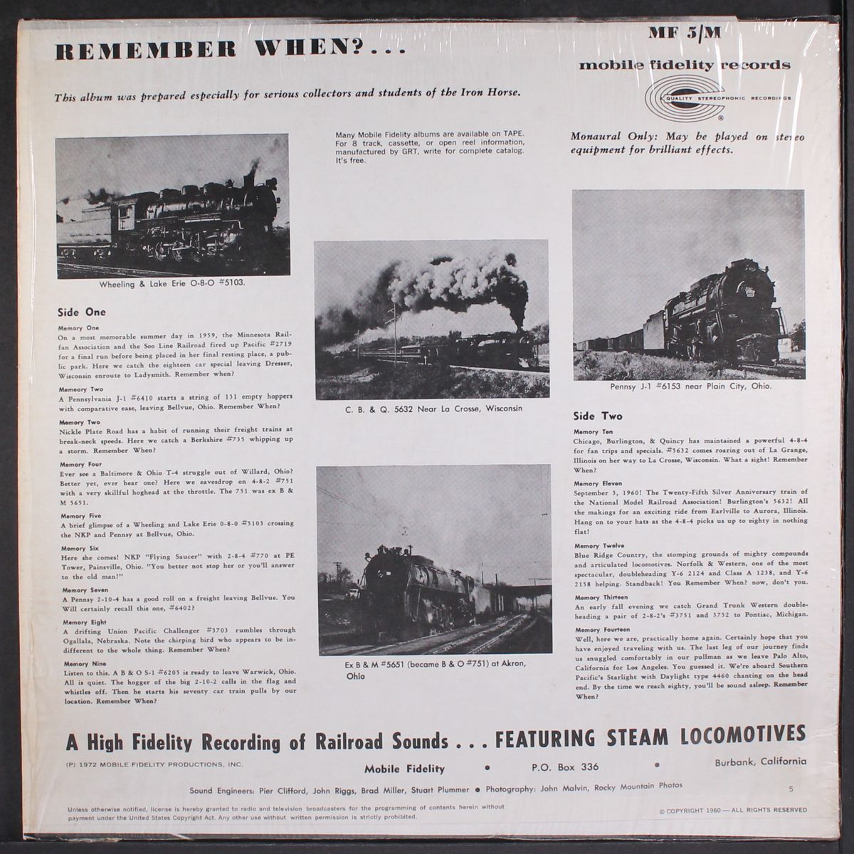 remember when? (for students of the iron horse) by SPECIAL INTEREST