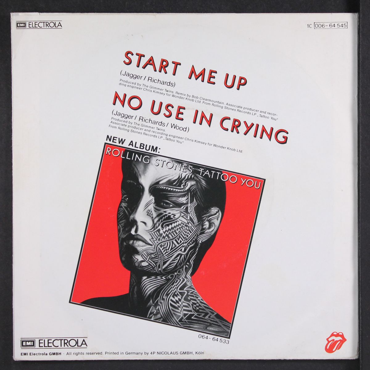 start me up / no use in crying by ROLLING STONES