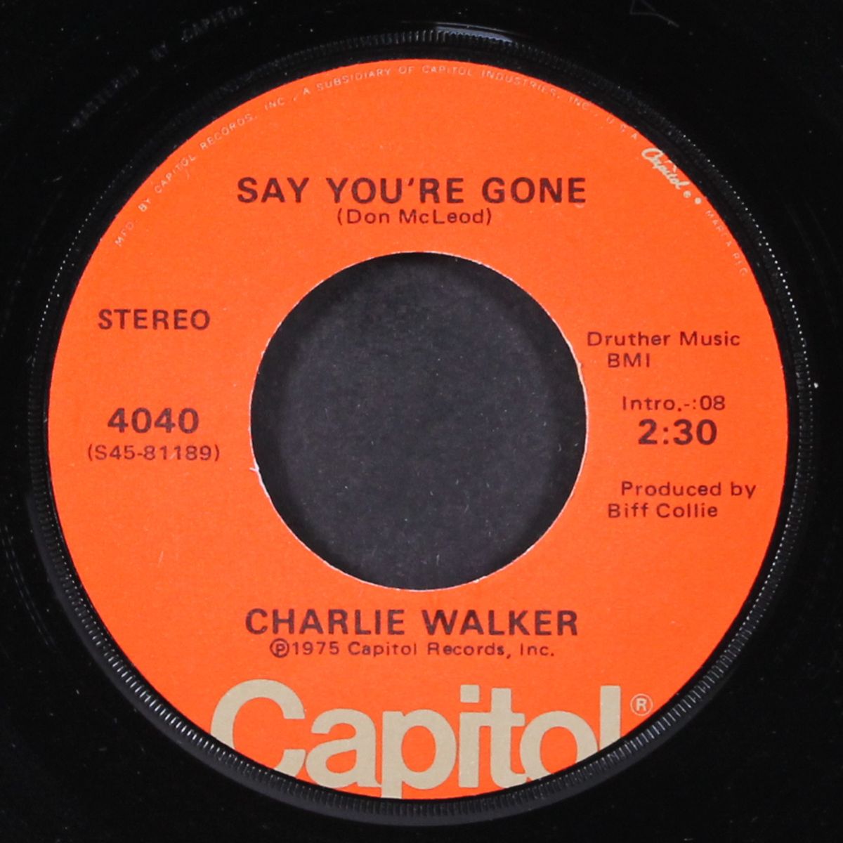 the last supper / say you're gone by CHARLIE WALKER