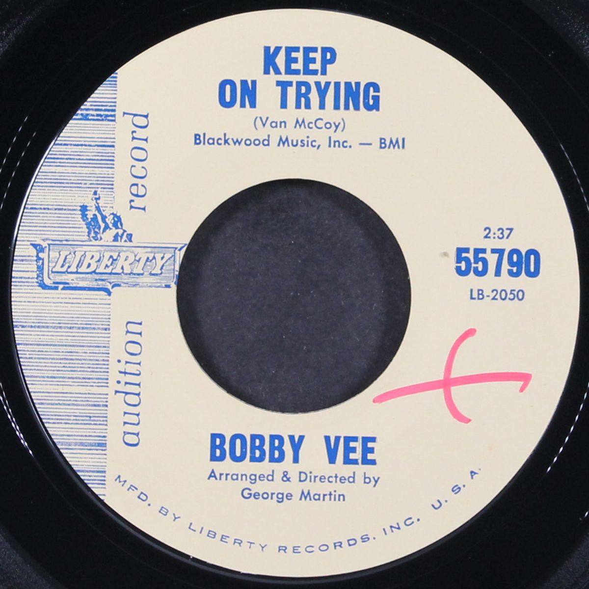 keep on trying / you won't forget me by BOBBY VEE