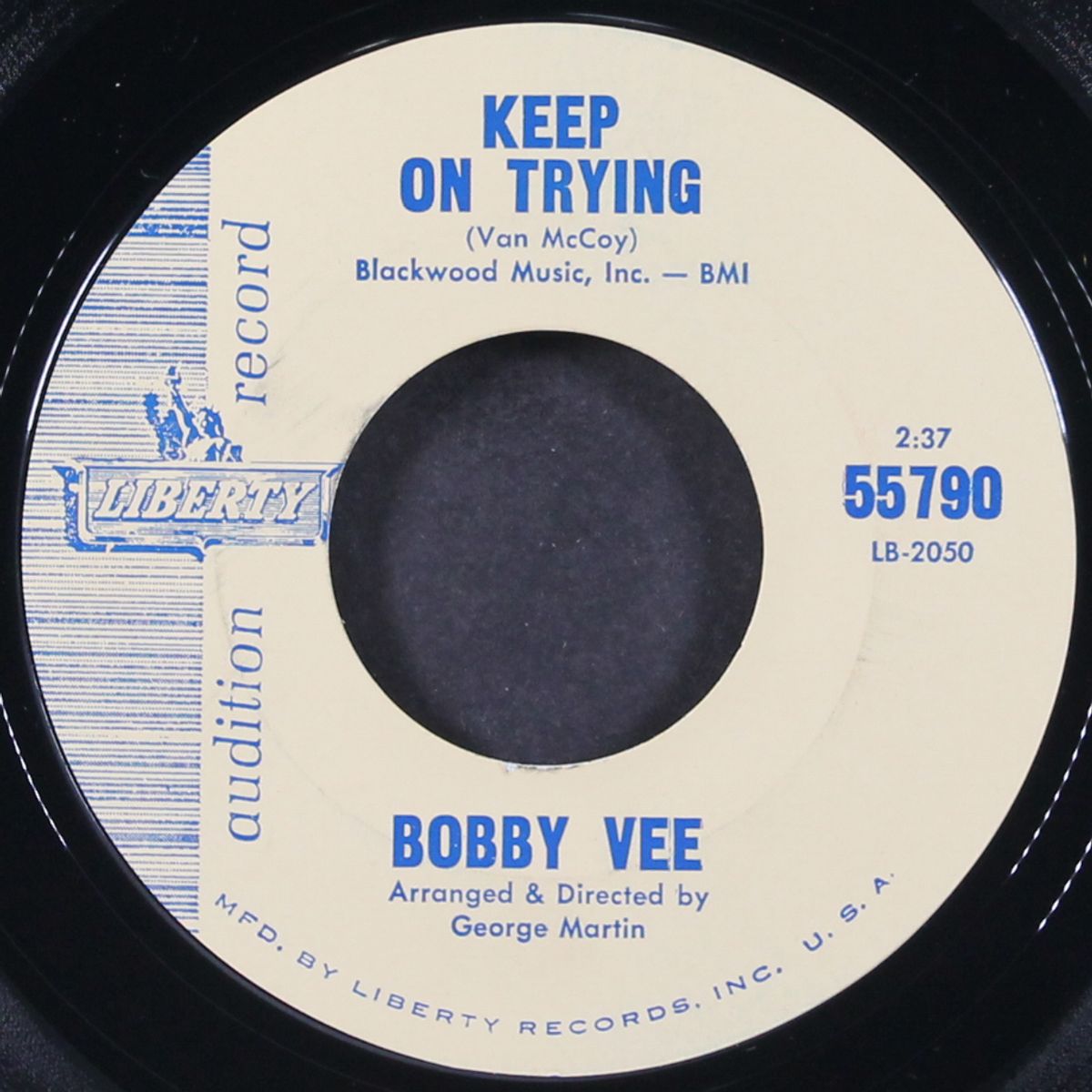 keep on trying / you won't forget me by BOBBY VEE