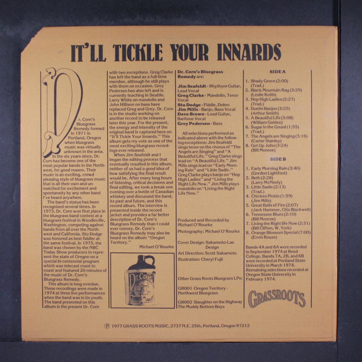 it'll tickle your innards by DR. CORN'S BLUEGRASS REMEDY