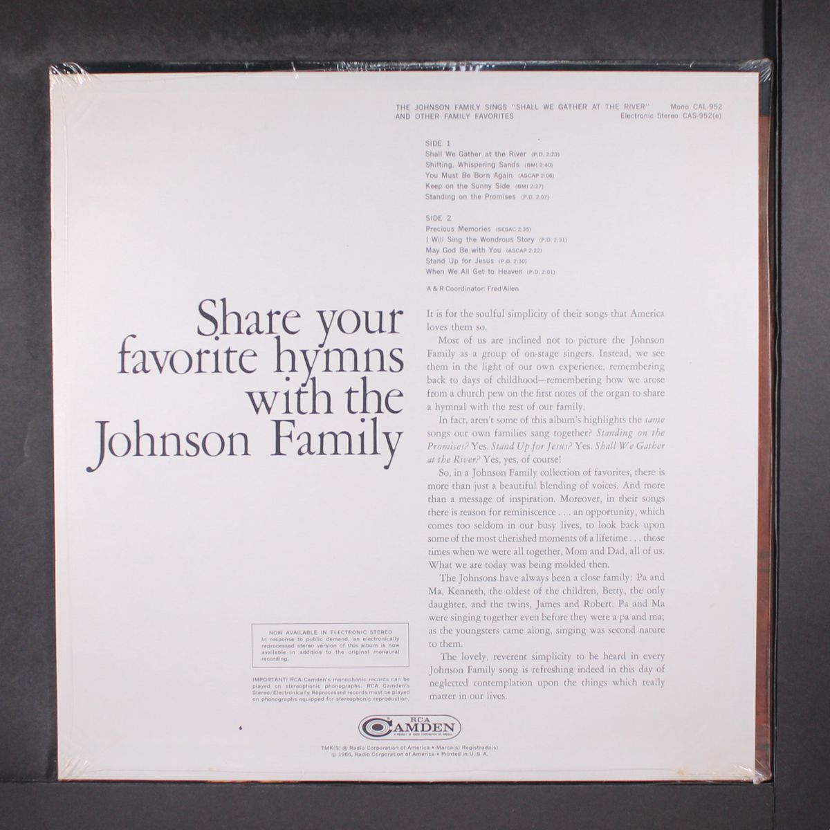 shall we gather at the river by JOHNSON FAMILY SINGERS