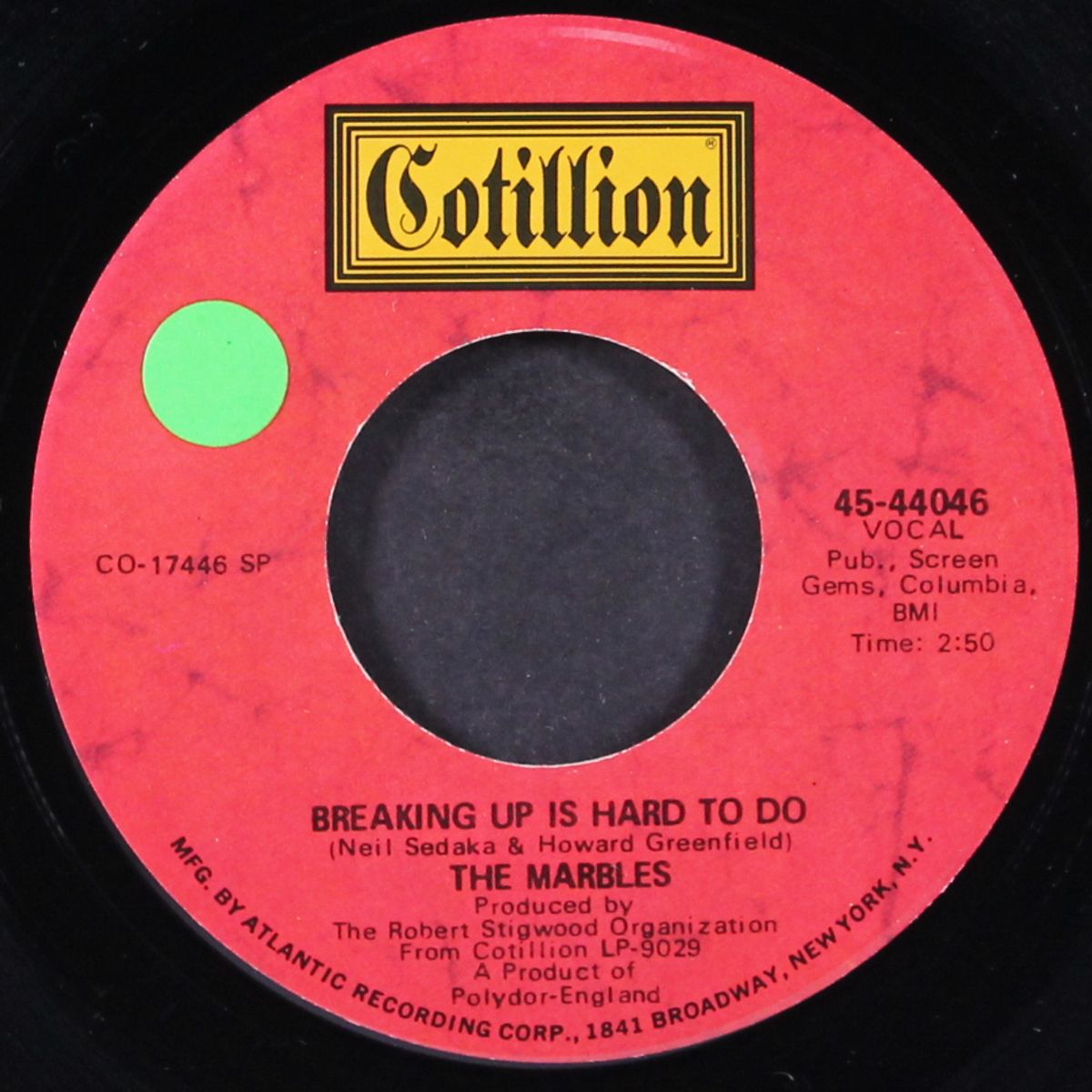 breaking up is hard to do / little laughing girl by MARBLES