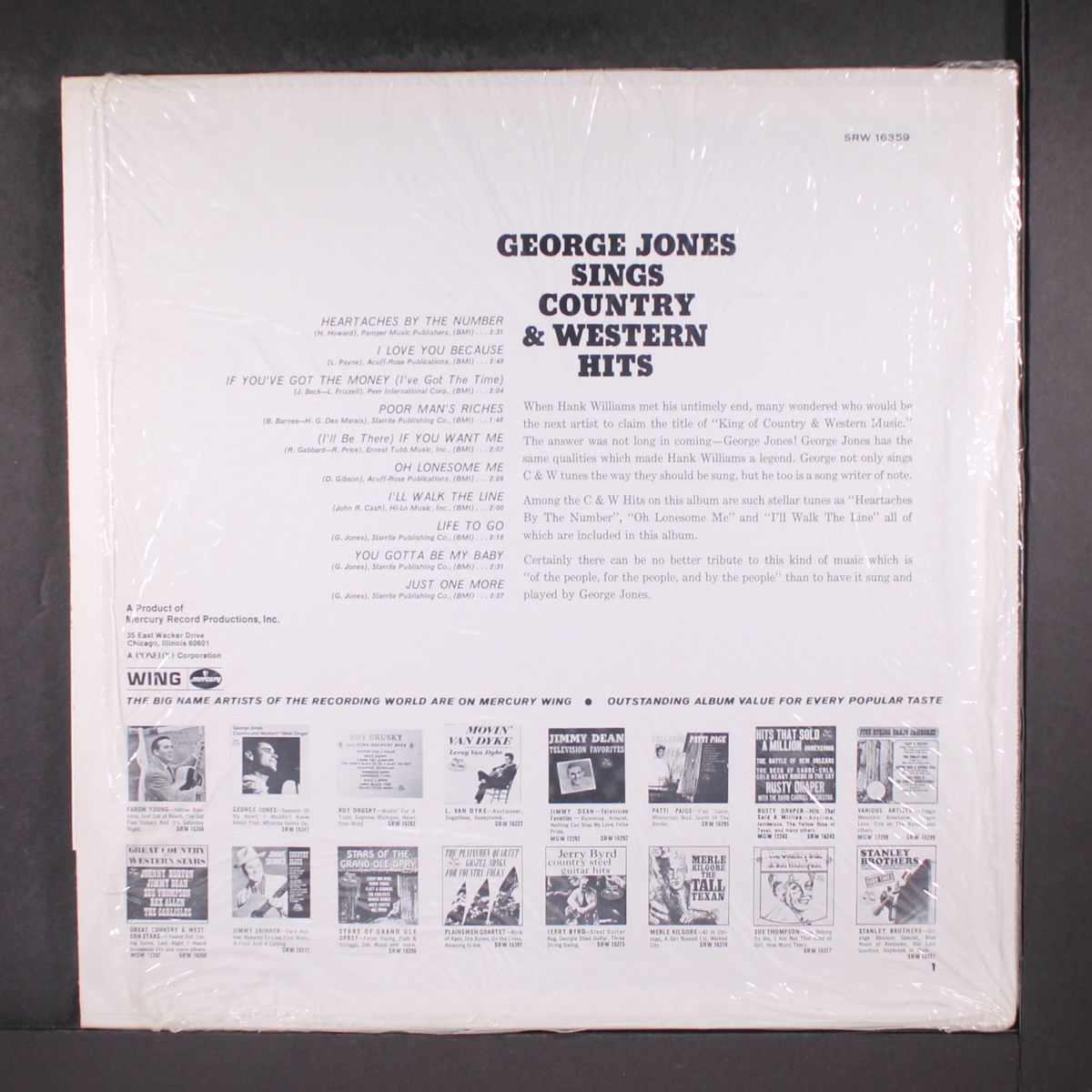 sings country & western songs by GEORGE JONES