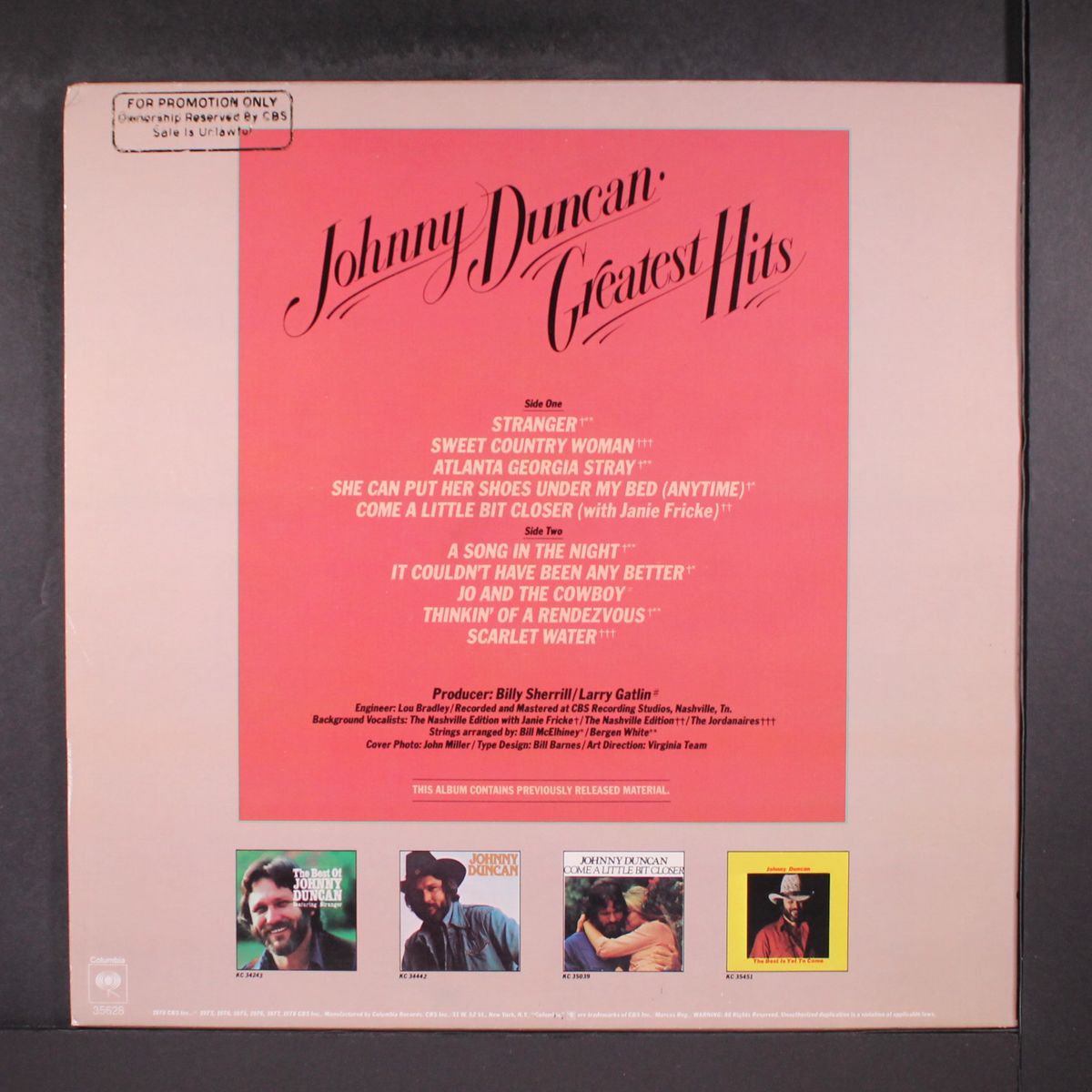 greatest hits by JOHNNY DUNCAN