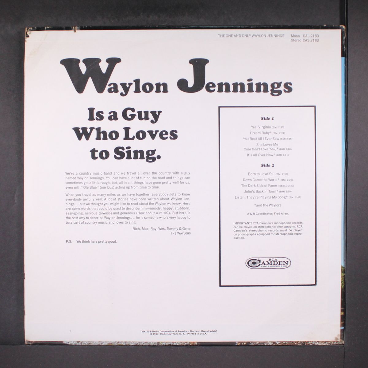 the one and only by WAYLON JENNINGS