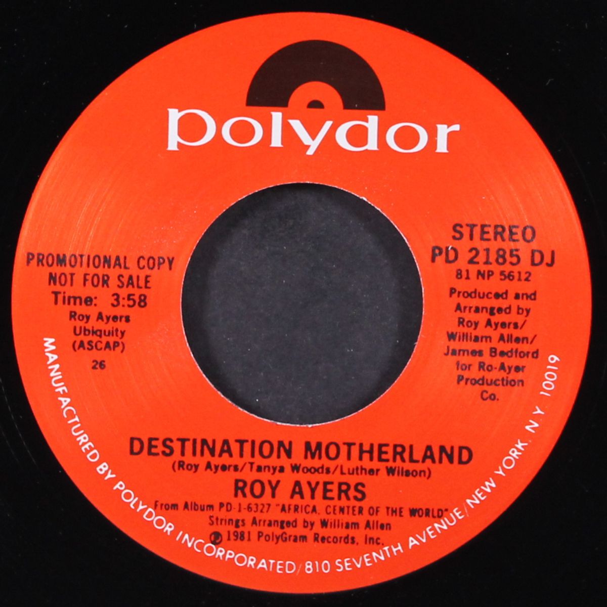 destination motherland / same by ROY AYERS